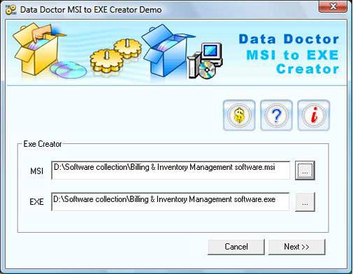 Screenshot of MSI to EXE Conversion Software